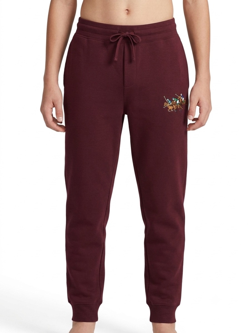 NWT Polo Ralph Lauren Boys Triple Pony Fleece Jogger Pants XL 18-20 Burgundy